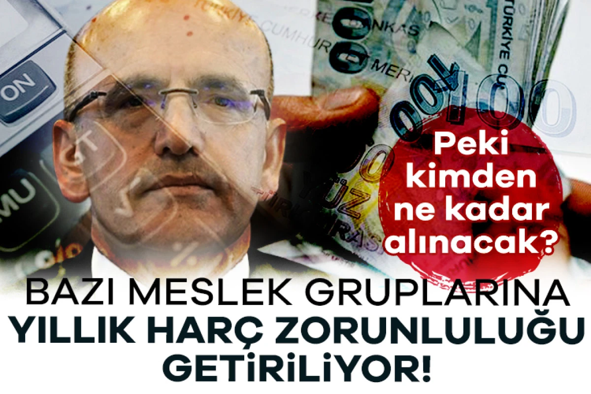 BAZI MESLEK GRUPLARINA YILLIK HARÇ ZORUNLULUĞU GETİRİLİYOR! 