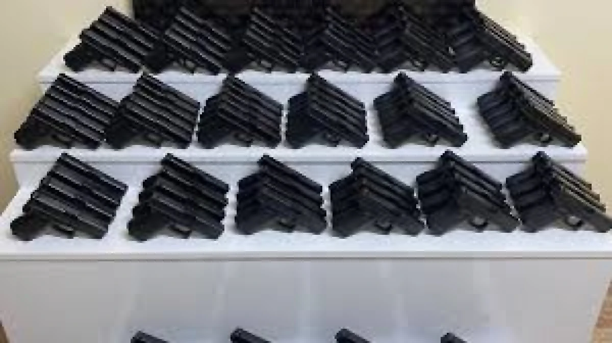 KONYA'DA 100 TABANCA ELE GEÇİRİLDİ, 1 ŞÜPHELİ GÖZALTINA ALINDI