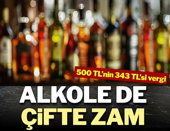 500 TL’YE ÇIKAN 70’LİK RAKININ 343 TL’Sİ VERGİ