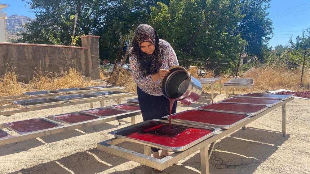 KAHRAMANMARAŞLI GİRİŞİMCİ KADIN TESCİLLİ SUMAK EKŞİSİ ÜRETİYOR
