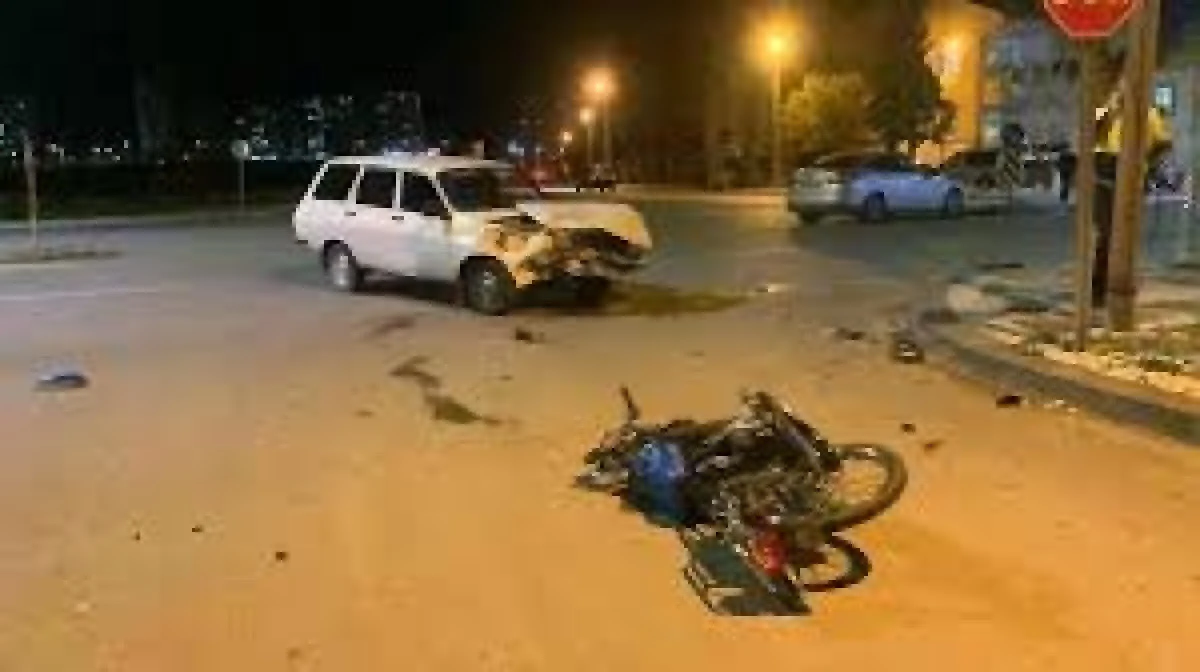 KARAMAN'DA MOTORSİKLET KAZASI: 16 YAŞINDAKİ ÇOCUK YARALANDI