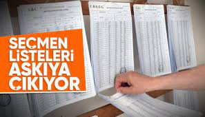 SEÇMEN LİSTELERİ BUGÜN ASKIYA ÇIKIYOR! 17 OCAK'A KADAR GÜNCELLEME YAPILABİLECEK