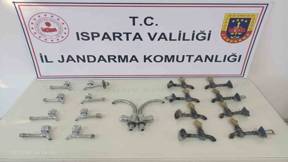 Isparta’da musluk hırsızı tutuklandı