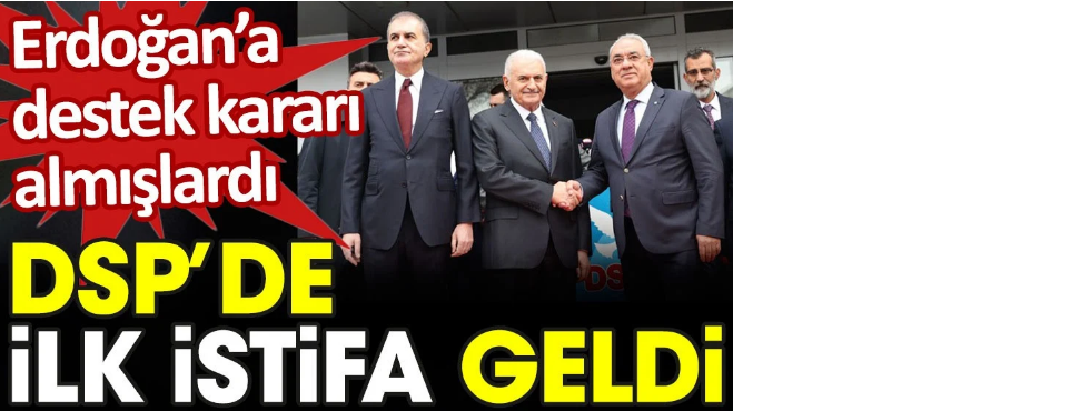 DSP'NİN ERDOĞAN KARARI SONRASI İSTİFA DEPREMİ