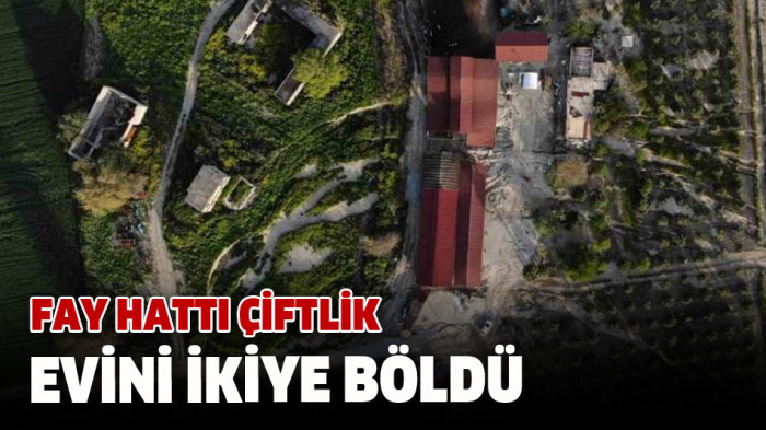 Fay hattı çiftlik evini ikiye böldü
