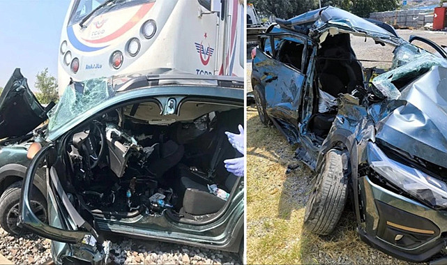 İZMİR KONAK'TA OTOMOBİL ALT GEÇİDE DÜŞTÜ, 3 KİŞİLİK AİLE YOK OLDU