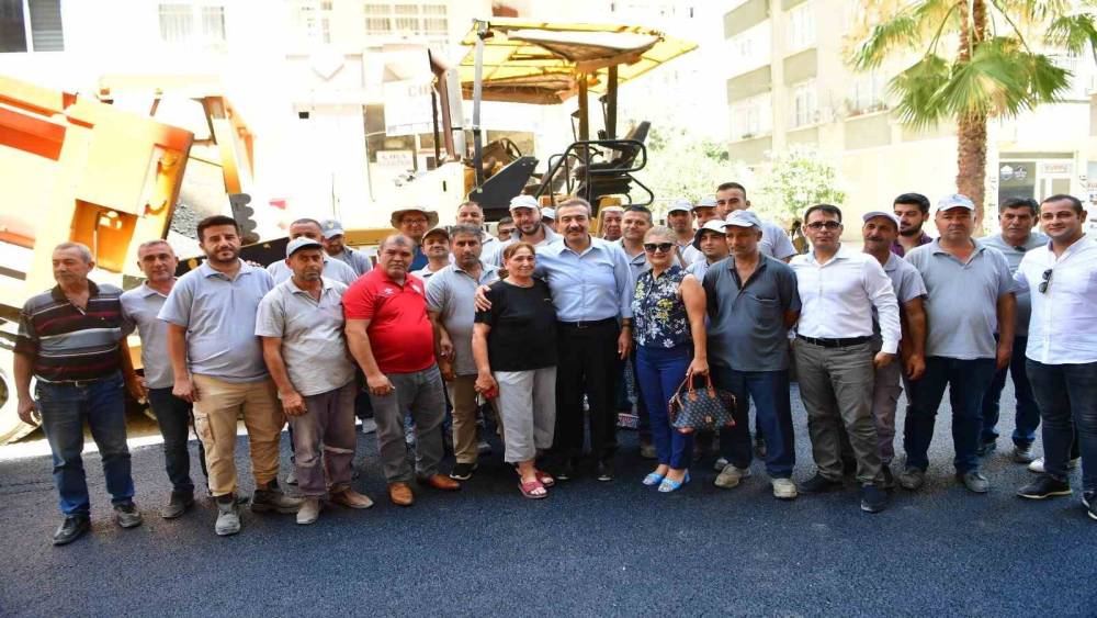 BAŞKAN ÇETİN, ASFALT ÇALIŞMALARINI DENETLEDİ