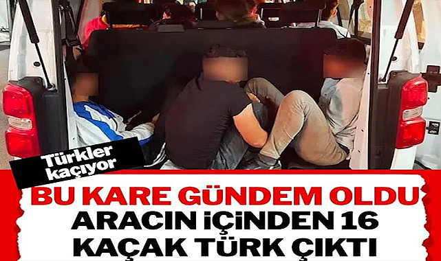 ALMANLAR ŞAŞTI KALDI! ARAÇTAN 16 KAÇAK TÜRK ÇIKTI