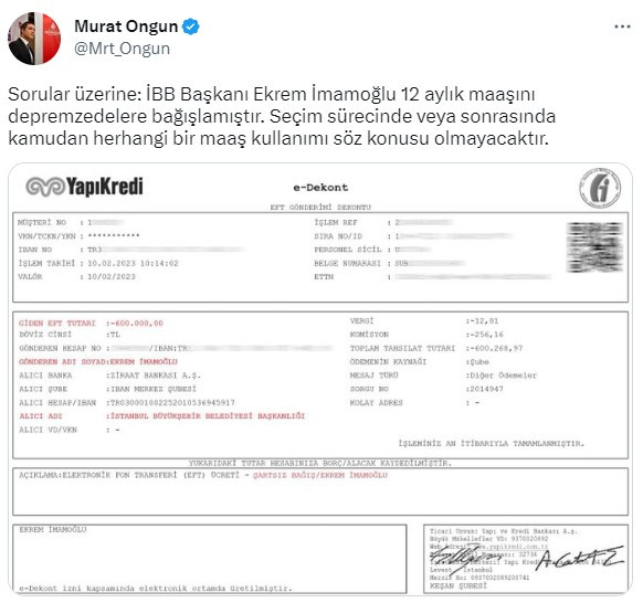 SEÇİM SÜRECİNDE VE SONRASINDA BELEDİYEDEN MAAŞ ALMAYACAK
