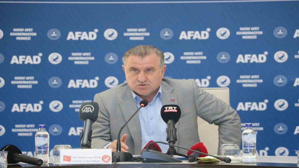 BAKAN BAK: “HATAYSPOR VE DİĞER TAKIMLARIMIZA DESTEK OLMAK İÇİN GEREKLİ DÜZENLEMELERİ YAPMAYA ÇALIŞIYORUZ”