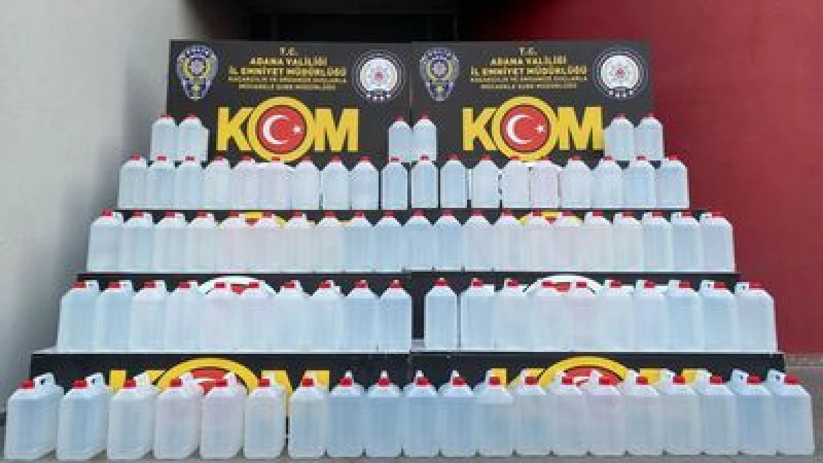 Adana'da 800 Litre Kaçak Etil Alkol Ele Geçirildi