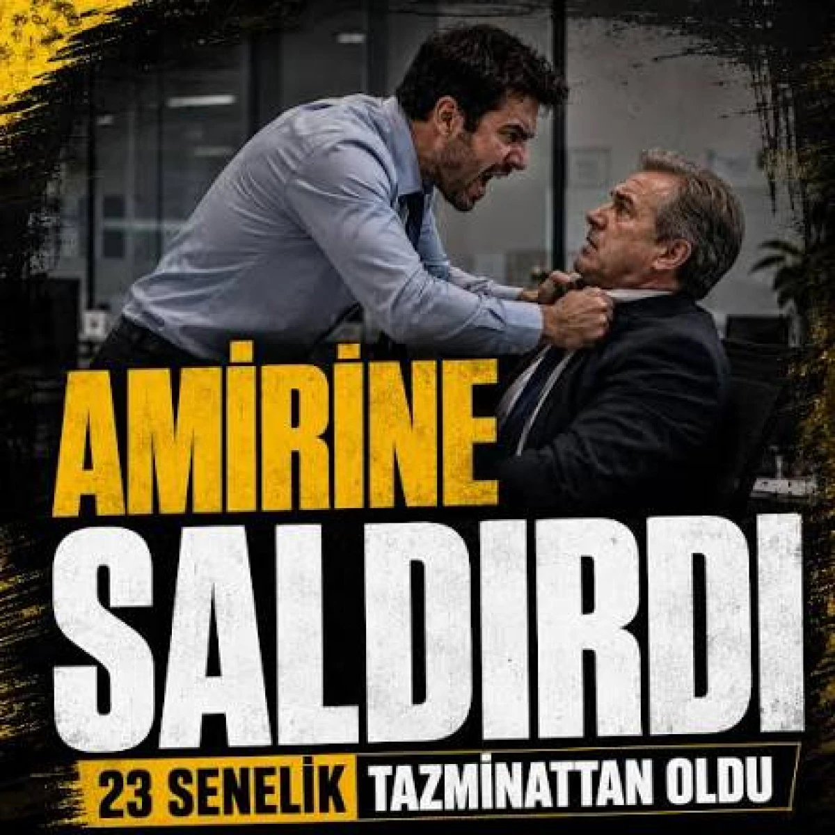 AMİRİNE SALDIRDI, 23 SENELİK TAZMİNATTAN OLDU