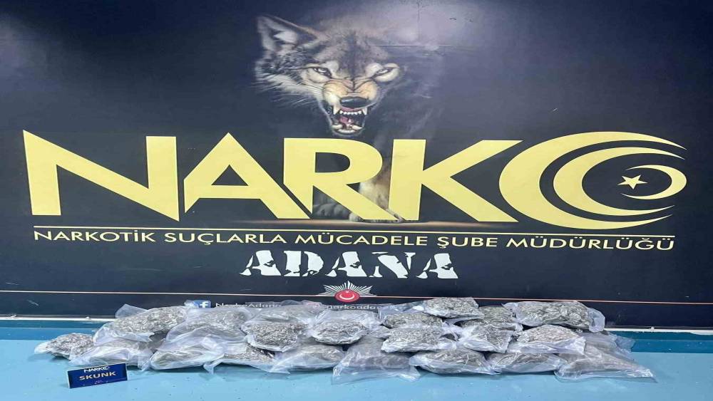 ADANA’DA 16 KİLO 820 GRAM ESRAR ELE GEÇİLDİ