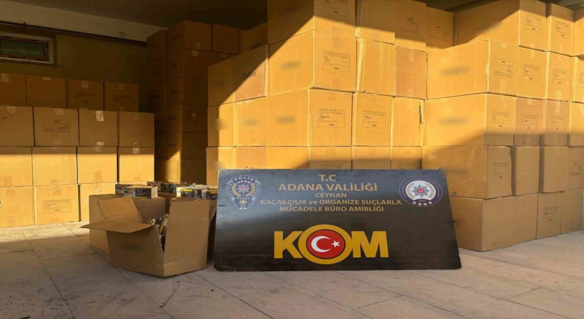 ADANA'DA 11 MİLYON 730 BİN KAÇAK MAKARON ELE GEÇİRİLDİ: 5 GÖZALTI