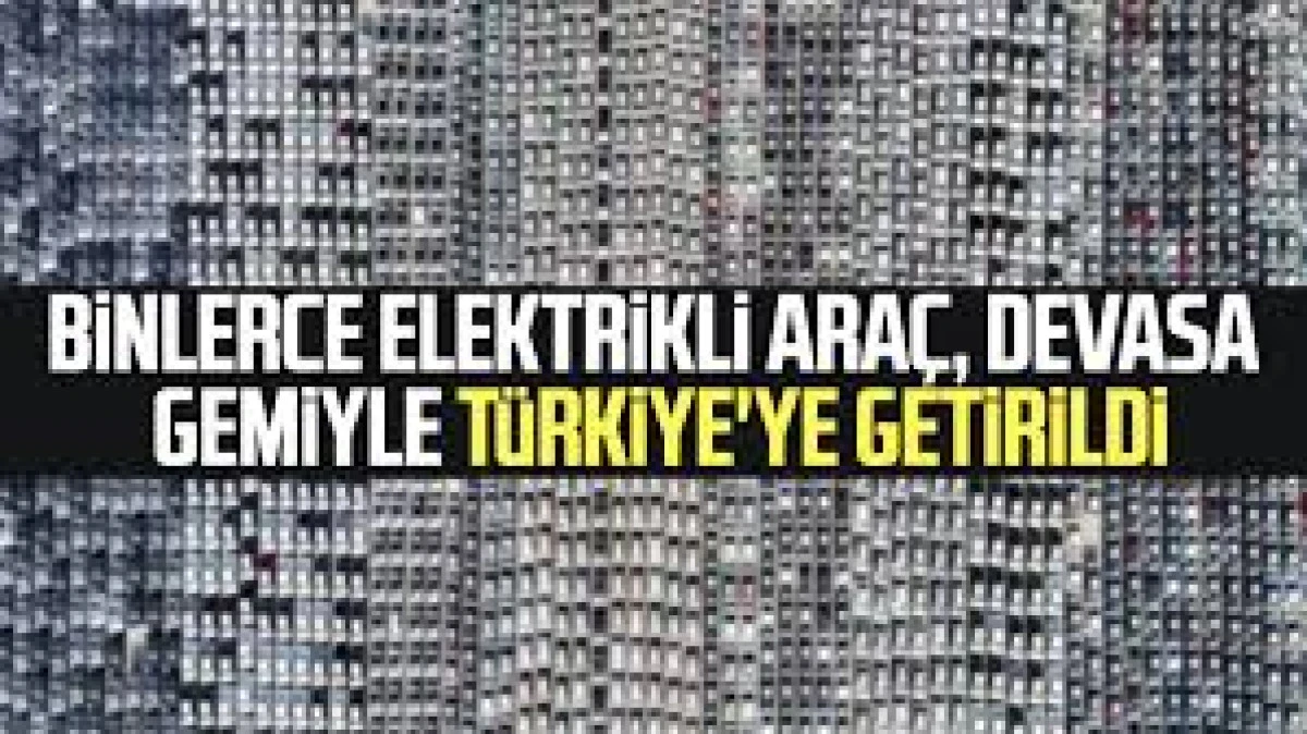 BİNLERCE ELEKTRİKLİ ARAÇ, DEVASA GEMİYLE TÜRKİYE'YE GETİRİLDİ