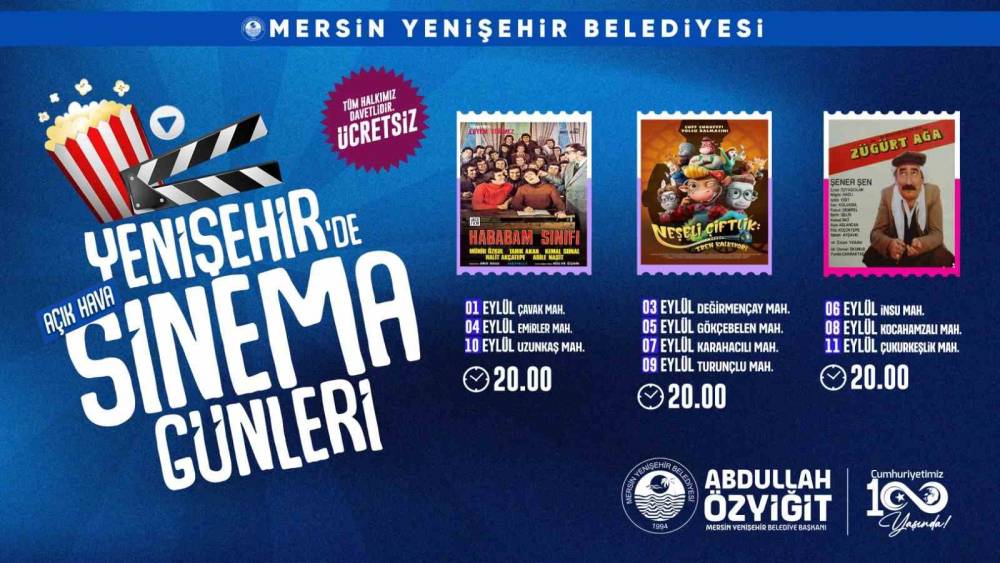 YENİŞEHİR’DE AÇIK HAVA SİNEMASI GÜNLERİ BAŞLIYOR