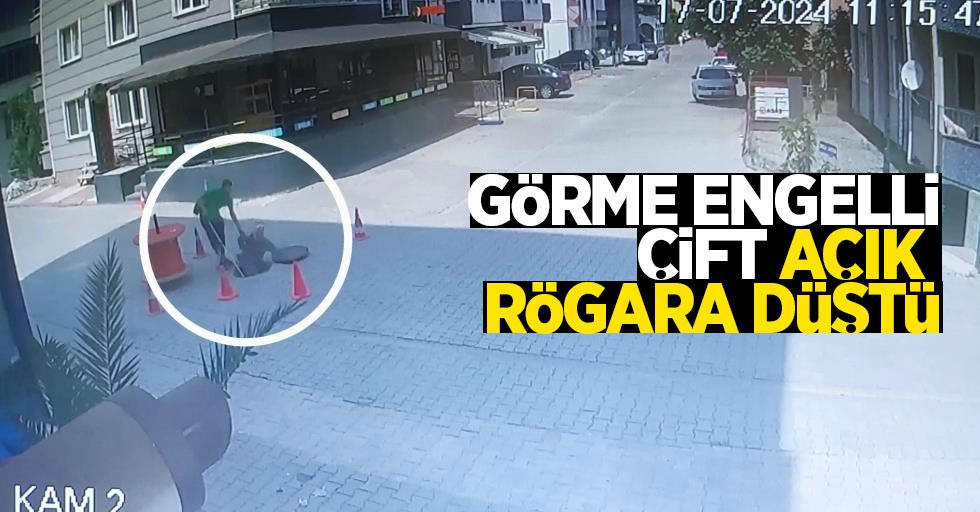 GÖRME ENGELLİ HAMİLE KADIN, KAPAĞI AÇIK BIRAKILAN RÖGARA DÜŞTÜ
