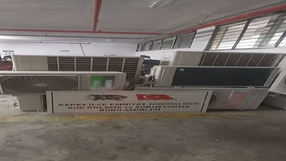 Antalya’da 8 adet klima çalan 3 şüpheliden biri yakalandı