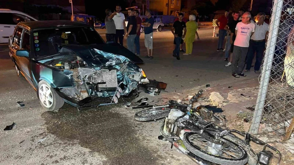 BURDUR'DA OTOMOBİL İLE ÇARPIŞAN MOTOSİKLET SÜRÜCÜSÜ ÖLDÜ, 1 YARALI