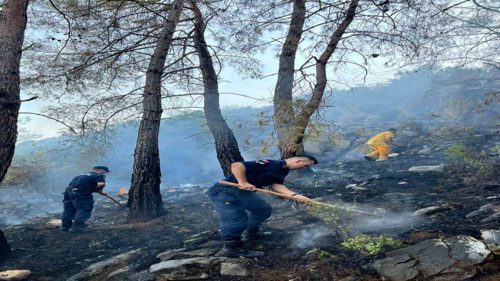 GAZİPAŞA’DAKİ ORMAN YANGINI HAVADAN VE KARADAN YAPILAN MÜDAHALE İLE SÖNDÜRÜLDÜ