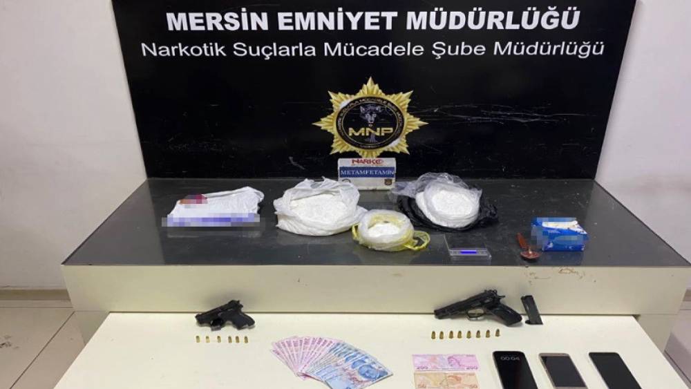 Mersin’de 2 kilo 251 gram metamfetamin ele geçirildi: 4 gözaltı