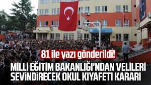 MİLLİ EĞİTİM BAKANLIĞI'NDAN VELİLERİ SEVİNDİRECEK HABER