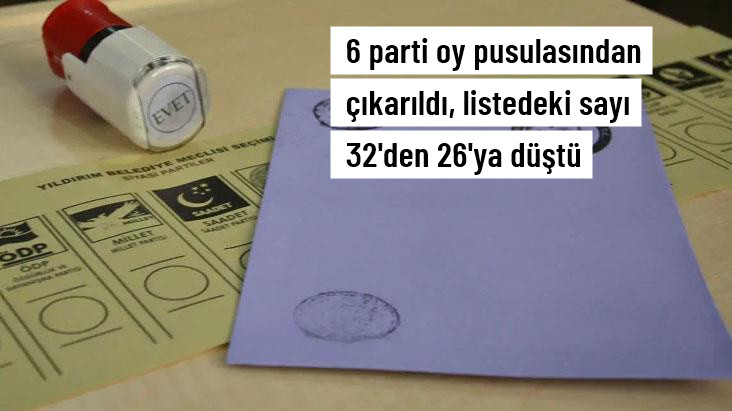 PUSULADAKİ PARTİ SAYISI 32'DEN 26'YA DÜŞTÜ
