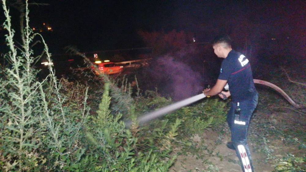 MANAVGAT’TA OT ÇALI YANGINI KORKUTTU