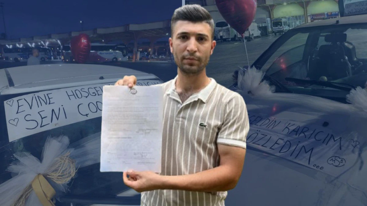 EŞİNİ OTOGARDA BÖYLE KARŞILADI, HASTANEDEKİ İŞİNDEN OLDU