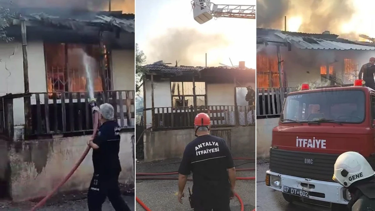Antalya'da Müstakil Evde Yangın: Üst Kat Küle Döndü