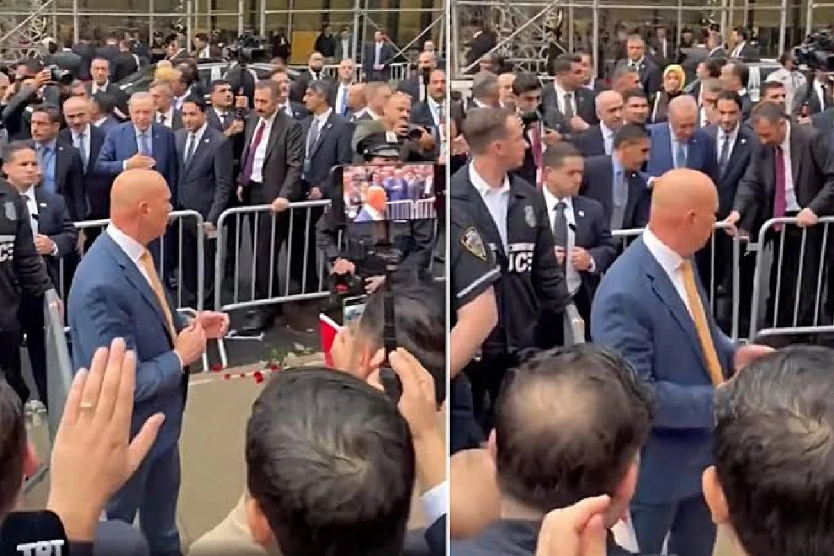 ERDOĞAN NEW YORK'TA BARİYERLERİ KALDIRTTI, VATANDAŞLARLA SOHBET ETTİ